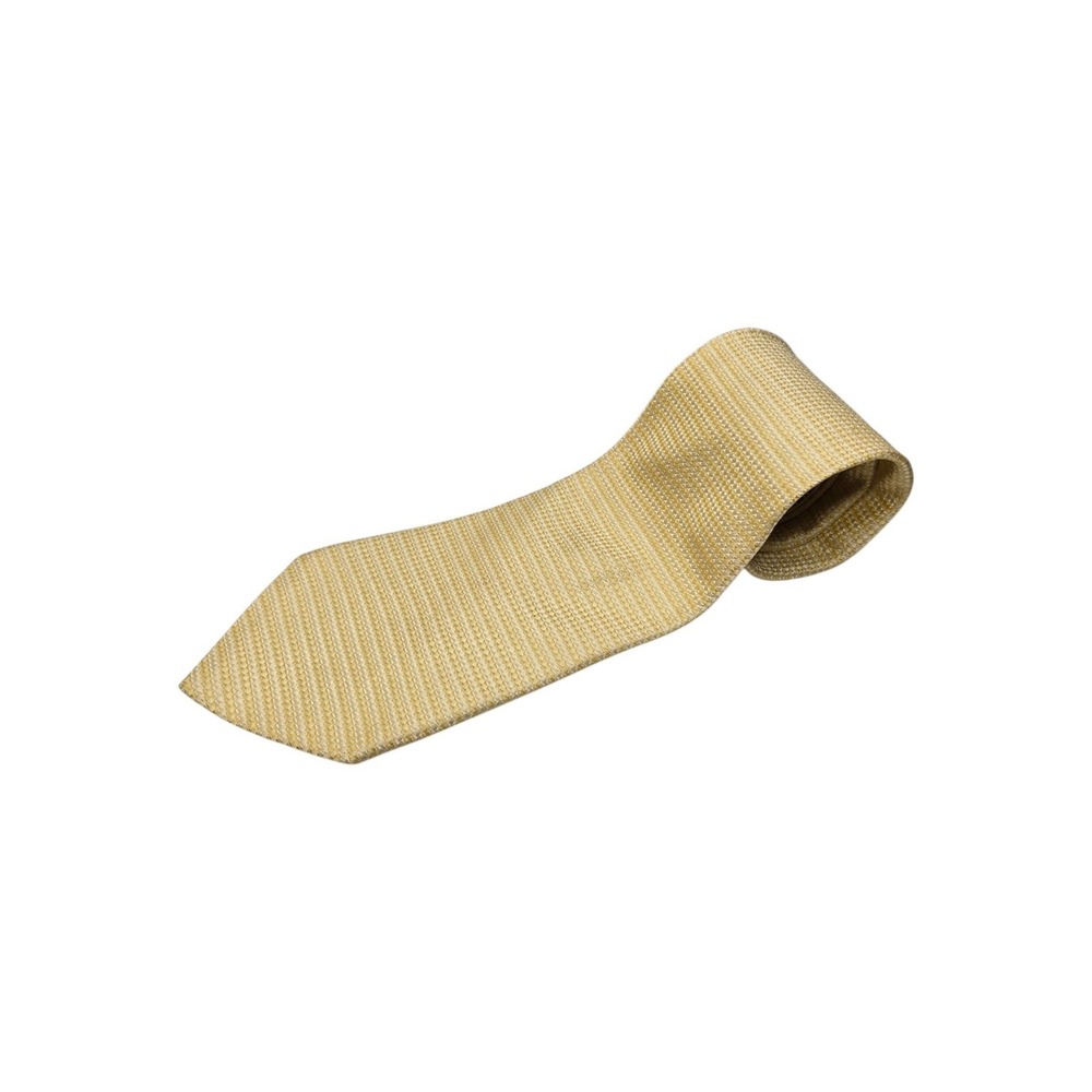 Tommy Hilfiger Gold Yellow Textured Woven Silk Men's Necktie Tie 60" x 3.5
